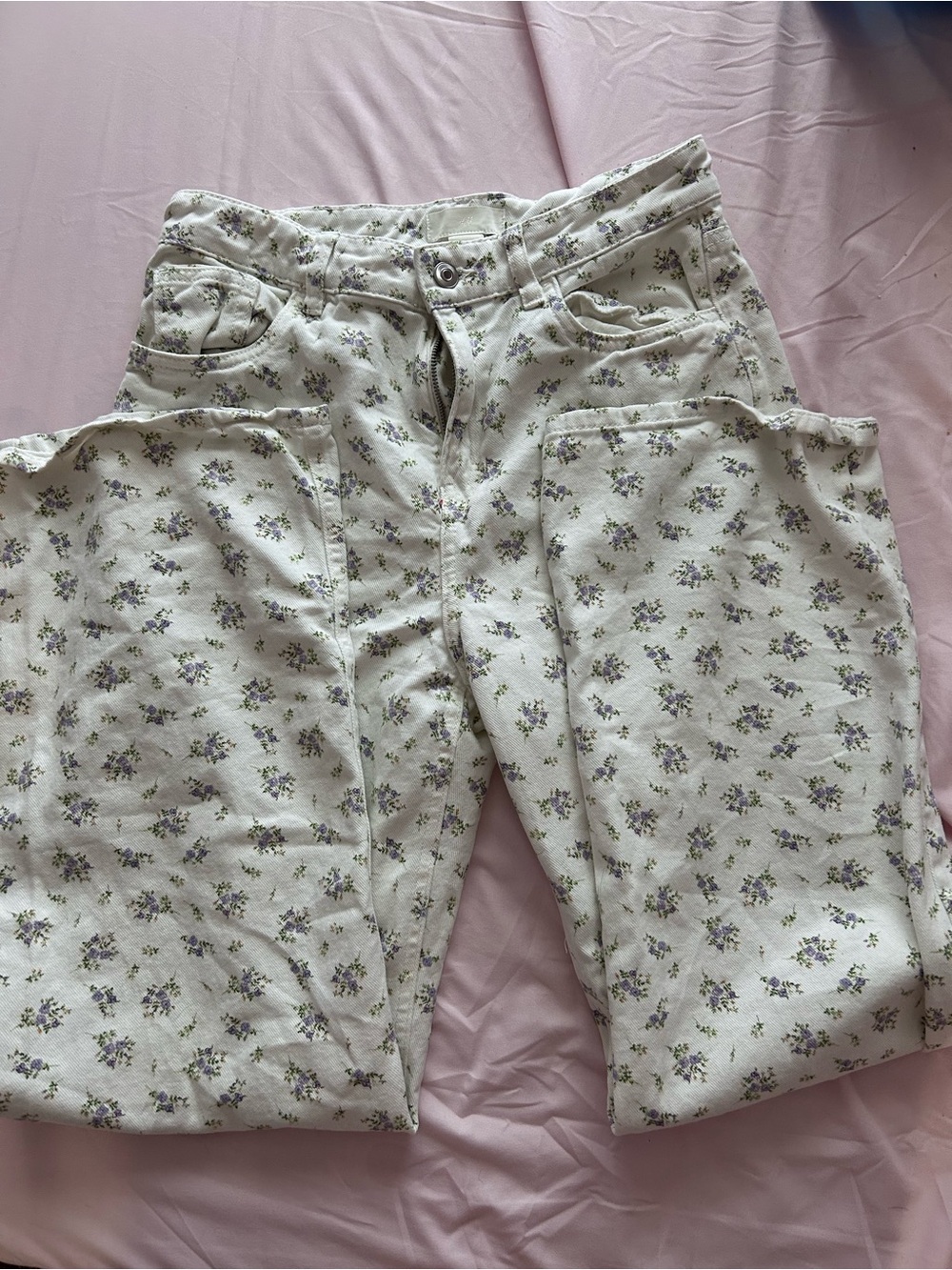 H&M floral jeans